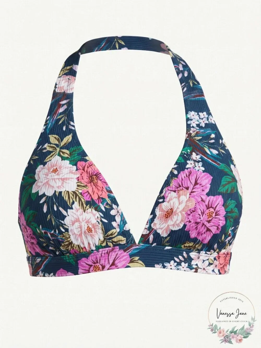Jessica Simpson Gardenia Paradise Bikini Top, Size Small